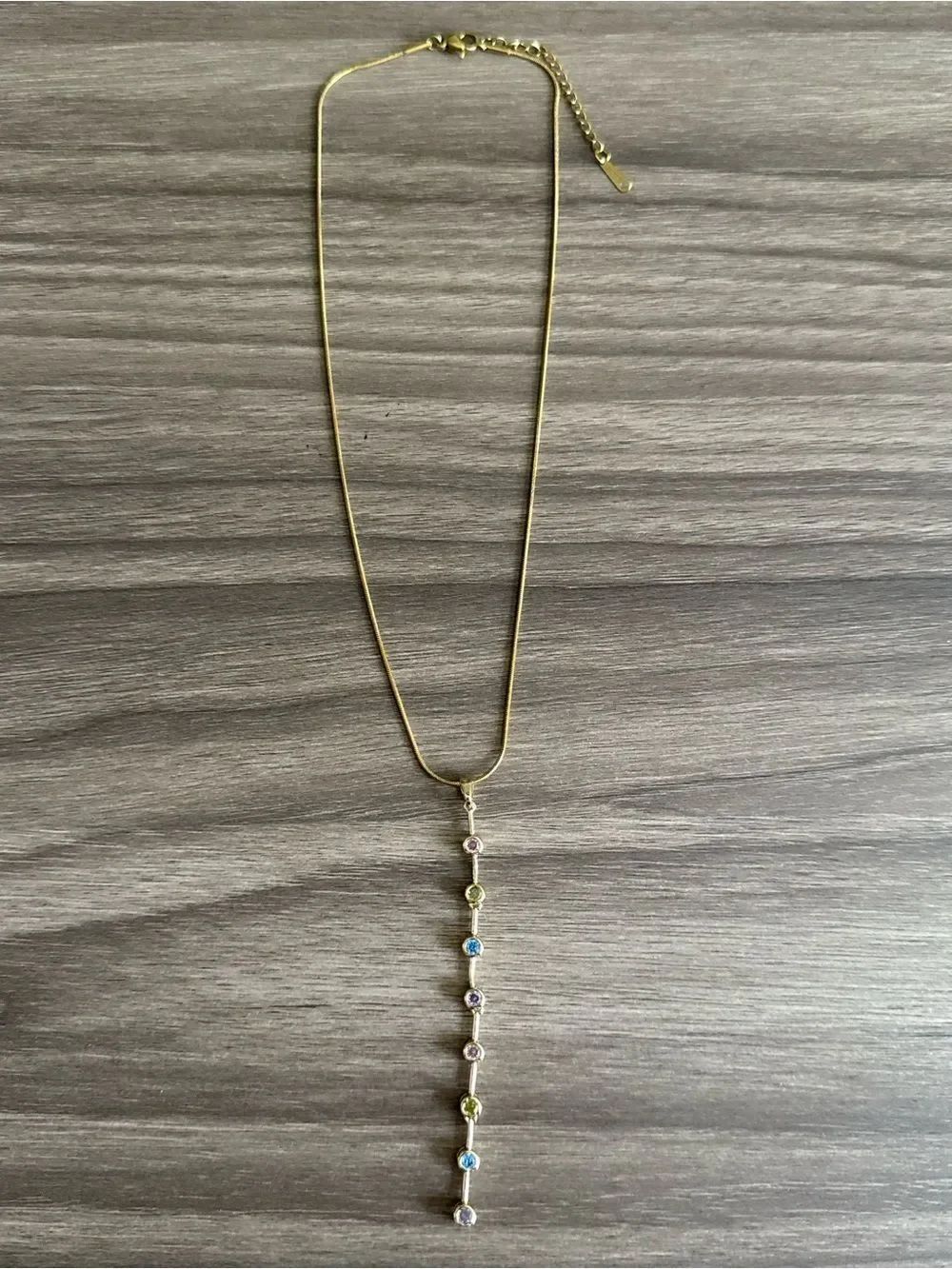 Crystal drop necklace Q1079